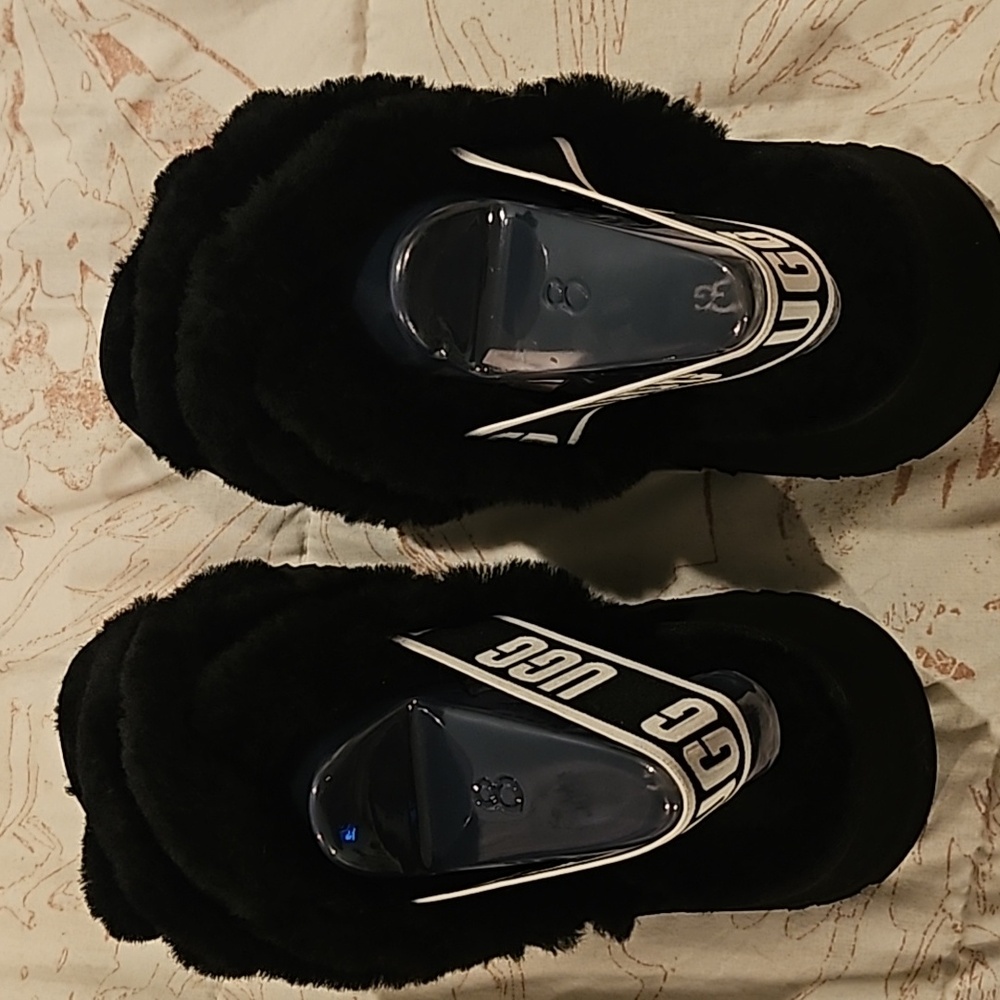 Faux fun UGG slides.